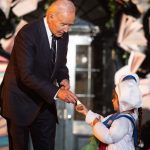 Children trick-or-treat at White House; first lady dresses as panda for Halloween