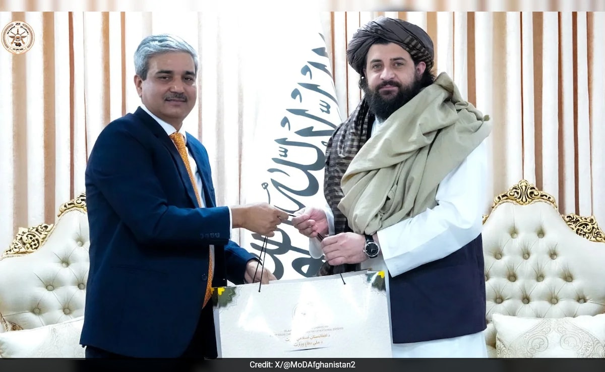 Indian Official Meets Taliban Minister, Ex Afghan President Hamid Karzai