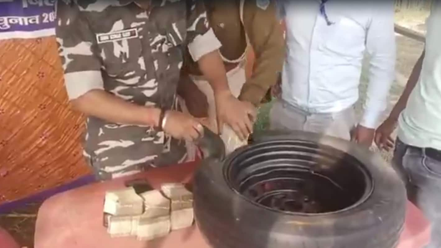 Video: Rs 50 Lakh Cash Found Stuffed In Tyre In Poll-Bound Jharkhand