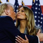 Trump Praises Wife Melania, Pauses Victory Speech To Kiss Her On Cheek