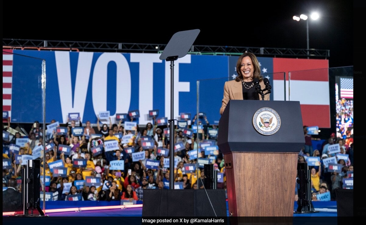 Kamala Harris Urges Americans To “Get Out And Vote” On Election Day