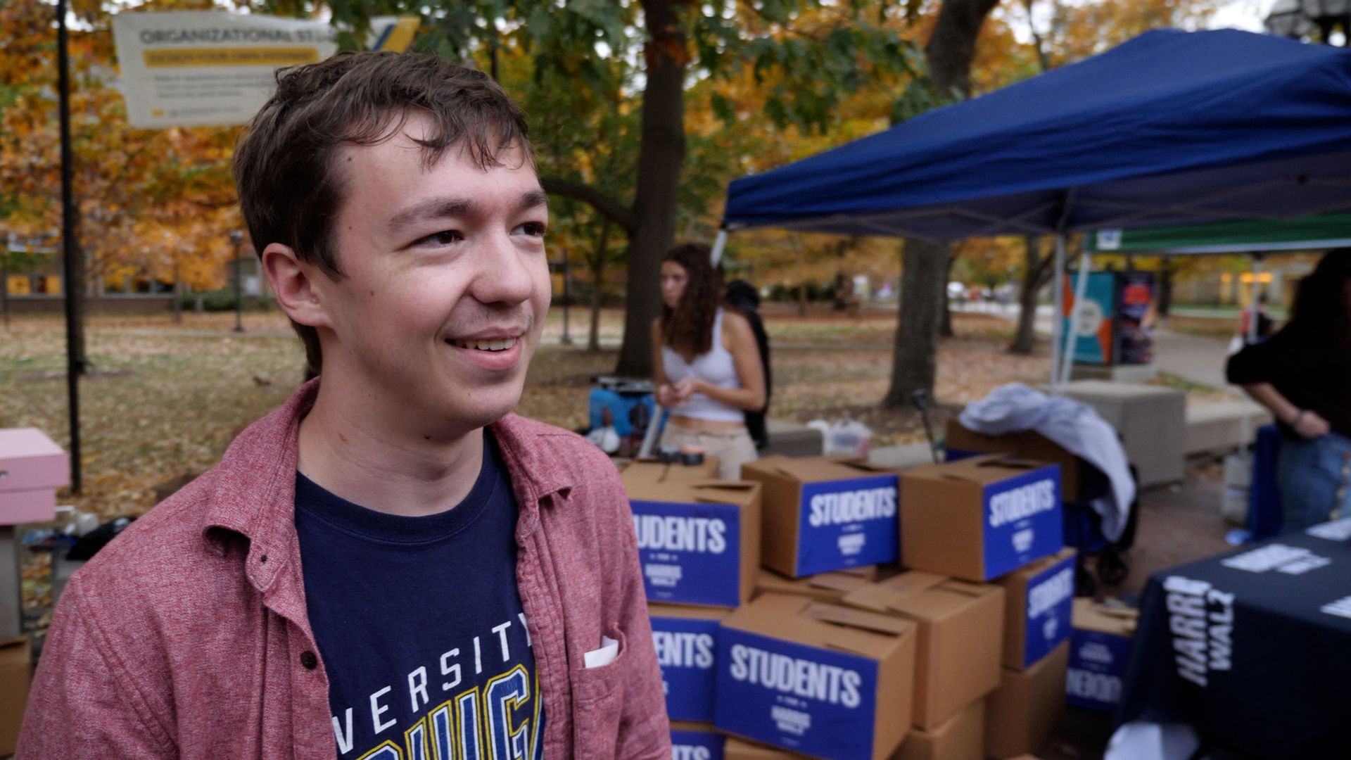 ‘We’ve had a lot of good energy here’: University students handed cookies for voting early