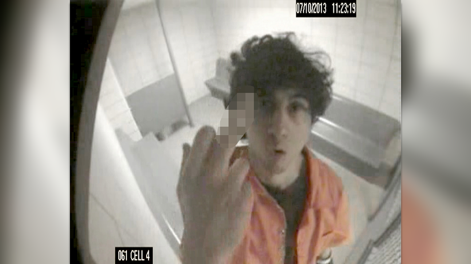 tsarnaev flips off camera zcST6s