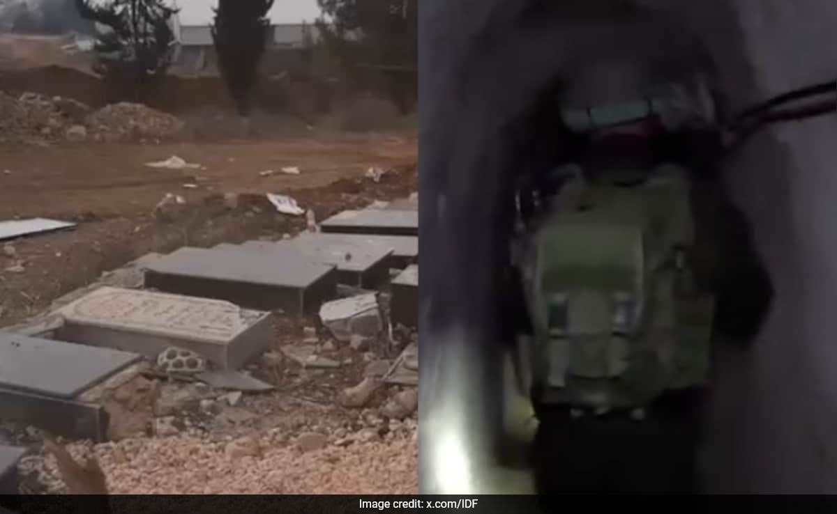 Footage From Hezbollah Tunnel Under Cemetery, Huge Cache Of Weapons, Rockets